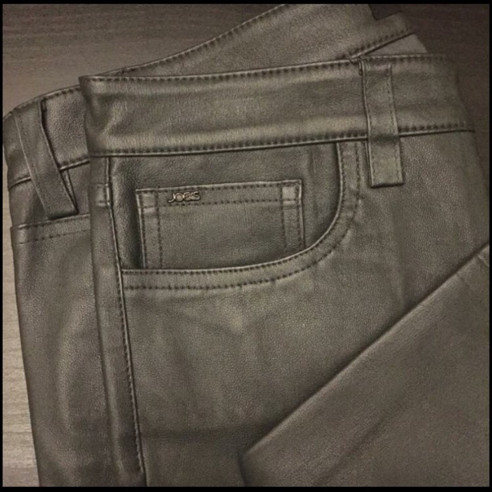 Joe's leather skinny jeans